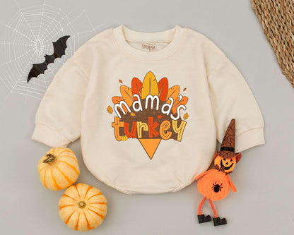 Thanksgiving Turkey Outfit - Cute Romper & Sweatshirt for Toddlers