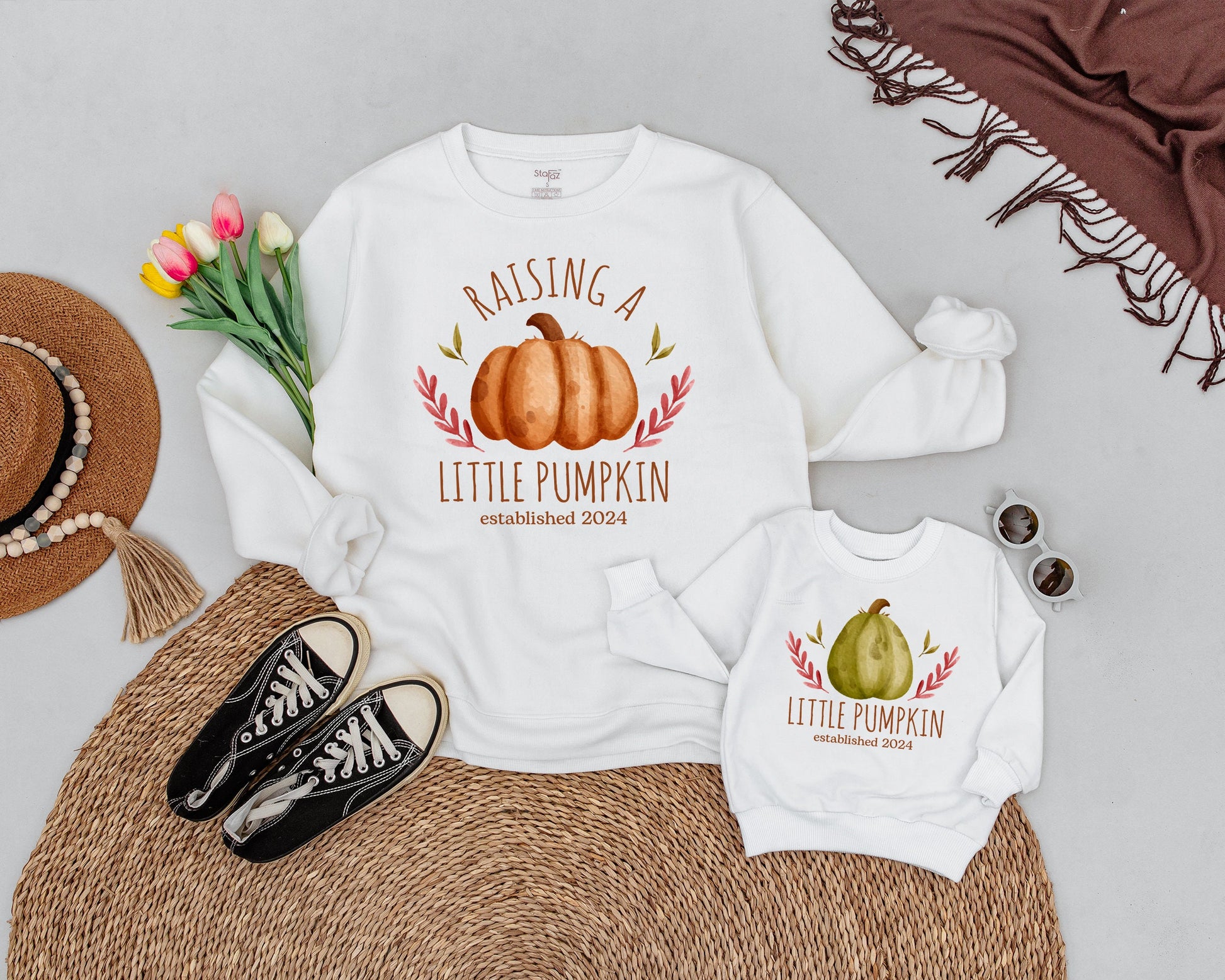 Pumpkin-Themed Family Outfits: Mama & Mini Sweaters, Rompers & More