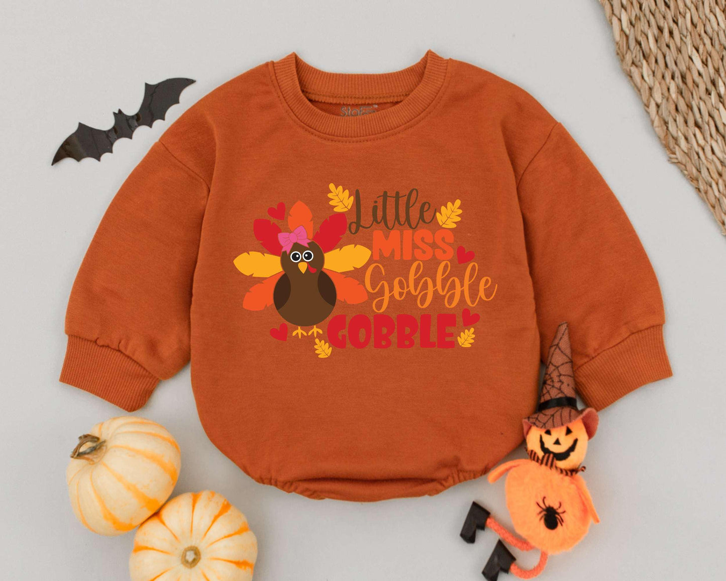 First Thanksgiving Romper, Funny Turkey Outfit for Baby, Toddler Gift