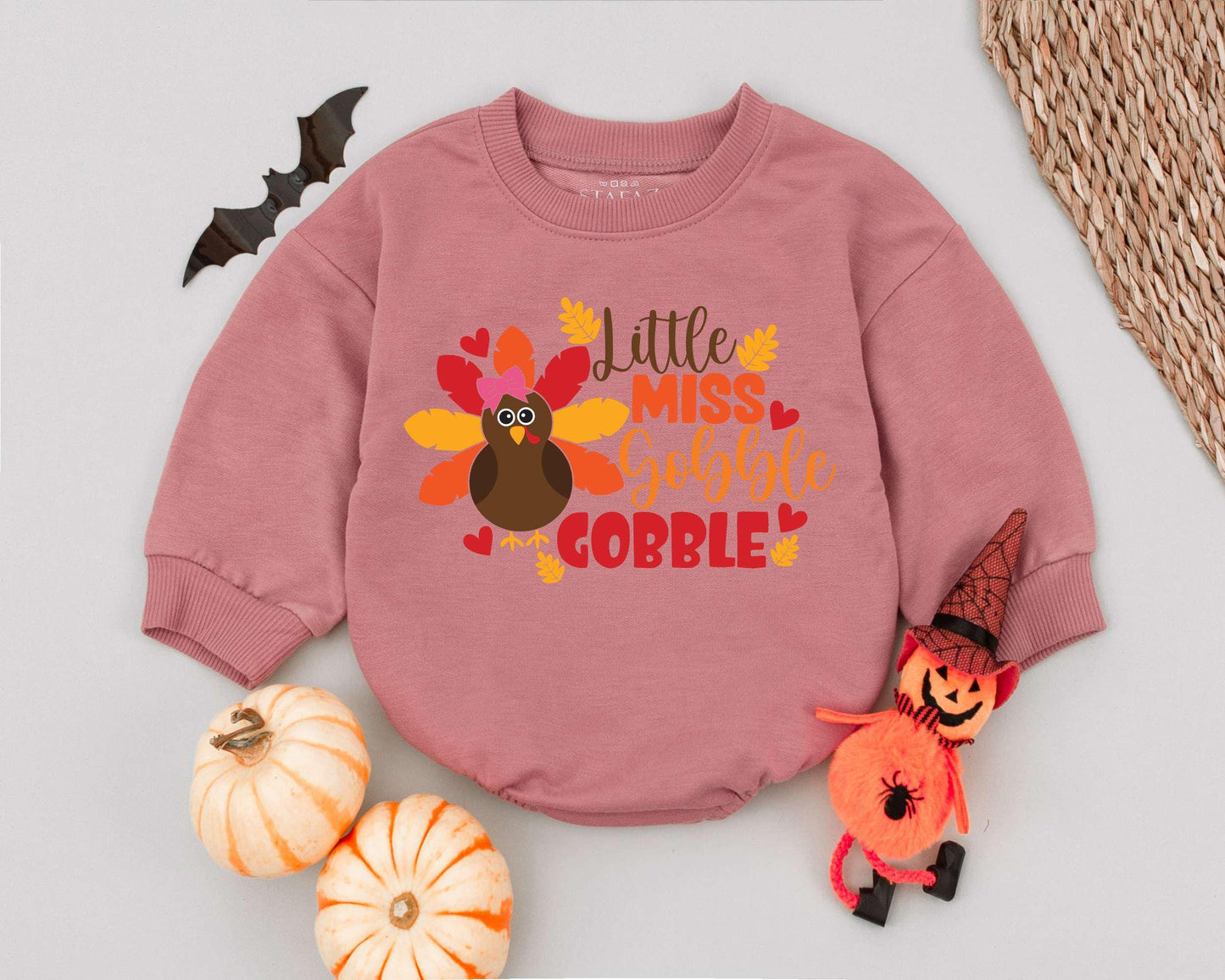 First Thanksgiving Romper, Funny Turkey Outfit for Baby, Toddler Gift