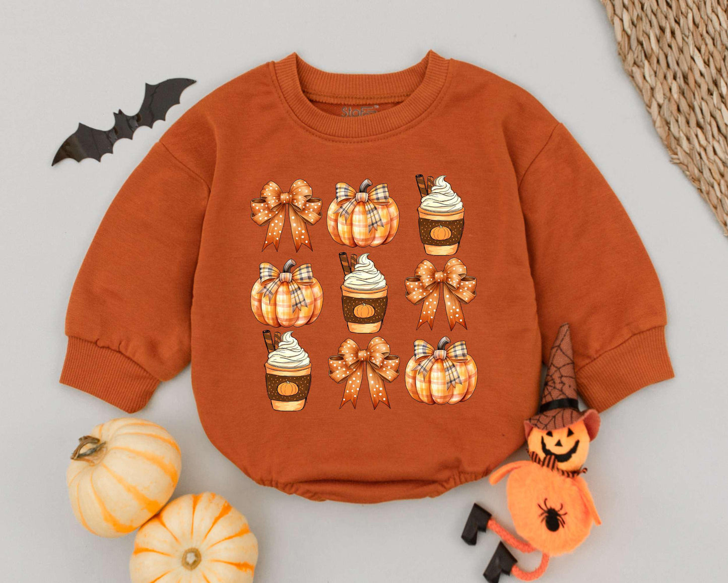 Pumpkin Spice Toddler Romper: Cute Fall & Halloween Baby Outfit