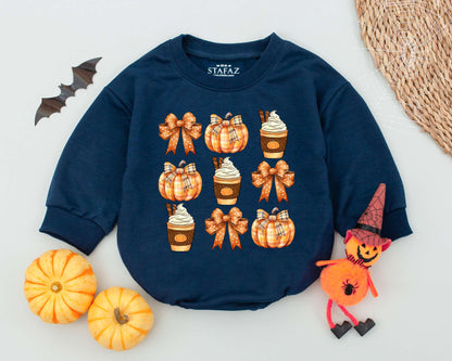 Pumpkin Spice Toddler Romper: Cute Fall & Halloween Baby Outfit