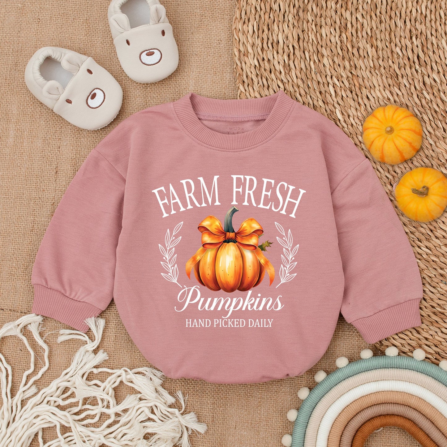 First Thanksgiving Romper - Gender Reveal Outfit - Fall Baby Clothes