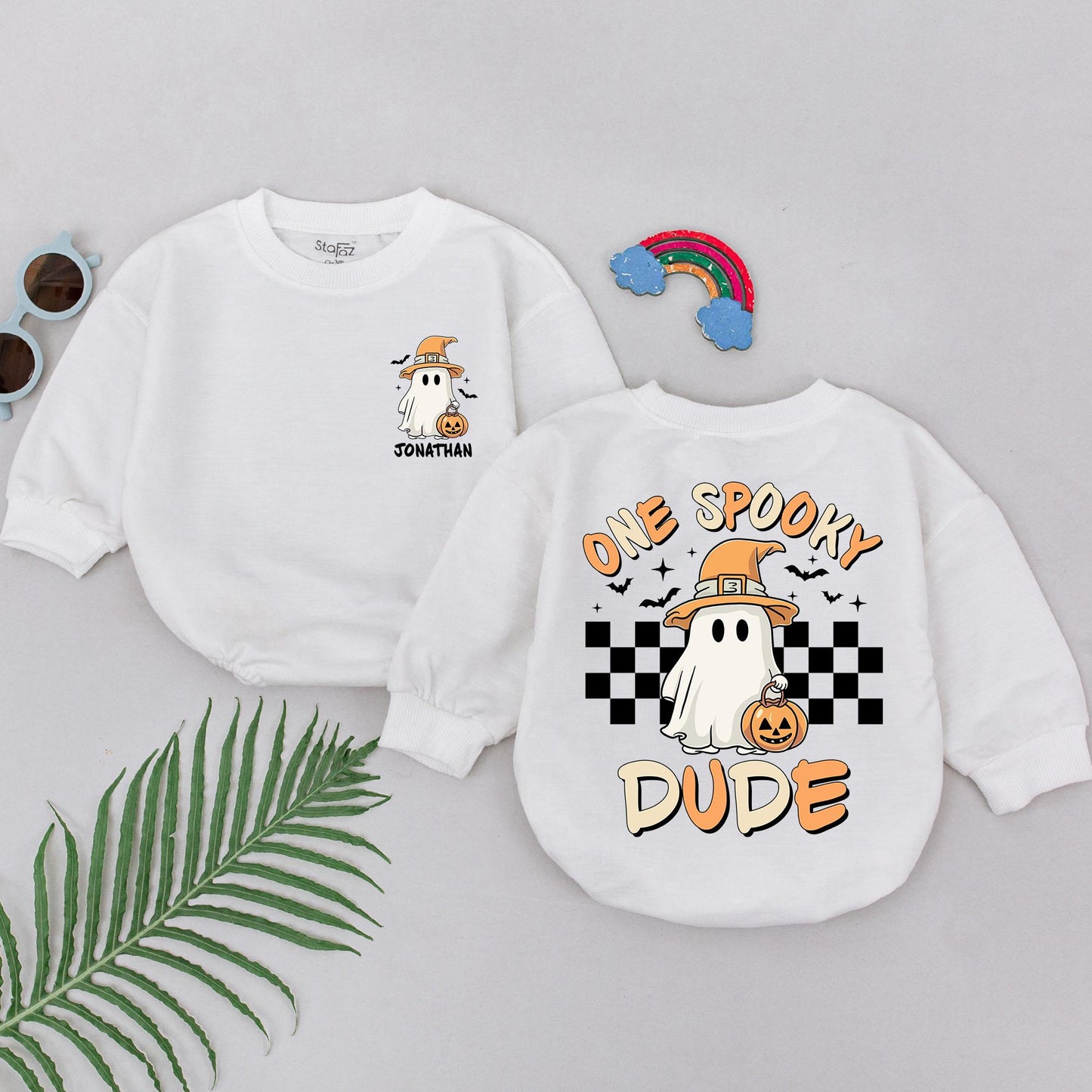 Spooky Dude Newborn Romper – First Halloween & Baby Shower Gift