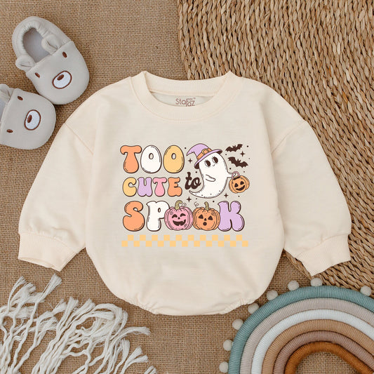 Adorable Ghost Baby Romper - First Halloween Outfit - Infant Bodysuit  