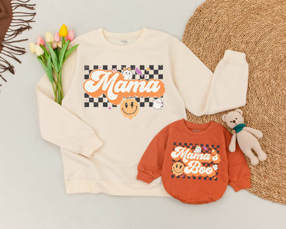 Matching Mom and Baby Halloween Sweaters – Vintage Ghost and Pumpkin