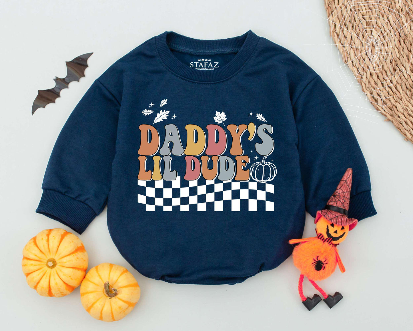 Pumpkin Spice Halloween Romper - My First Halloween Baby Outfit