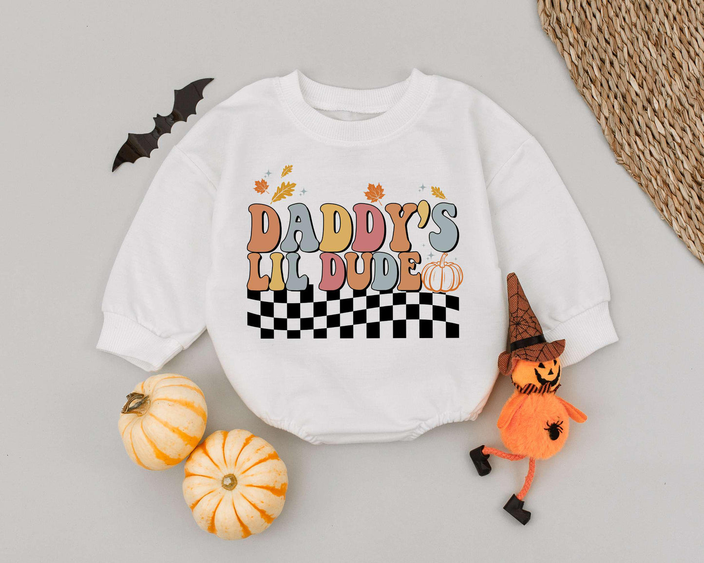 Pumpkin Spice Halloween Romper - My First Halloween Baby Outfit