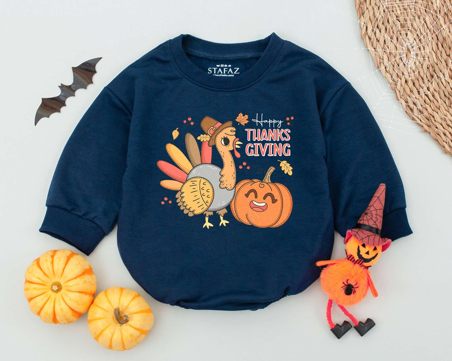 Turkey Day Baby Romper, Fall Clothes, Funny First Thanksgiving Gift