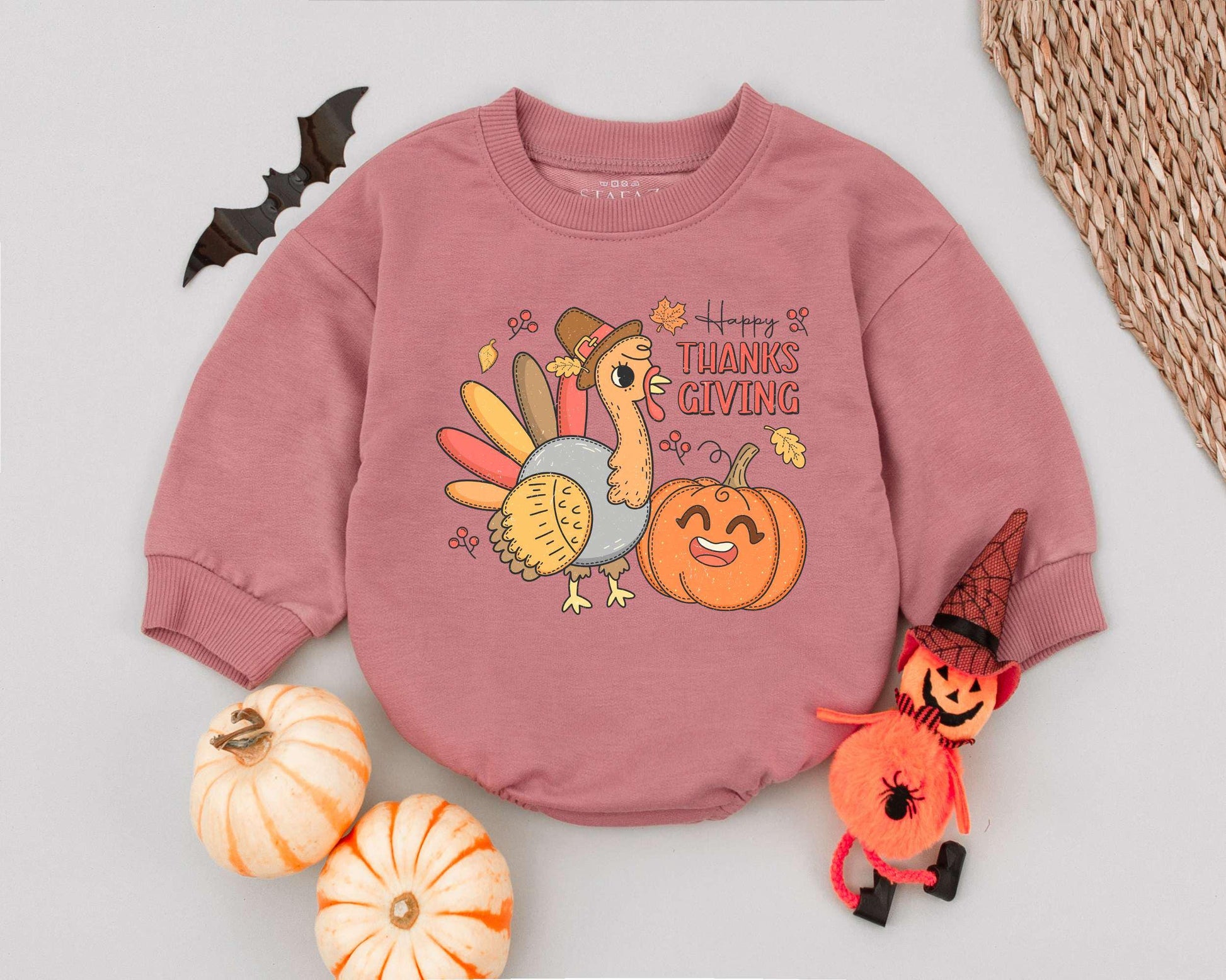 Turkey Day Baby Romper, Fall Clothes, Funny First Thanksgiving Gift