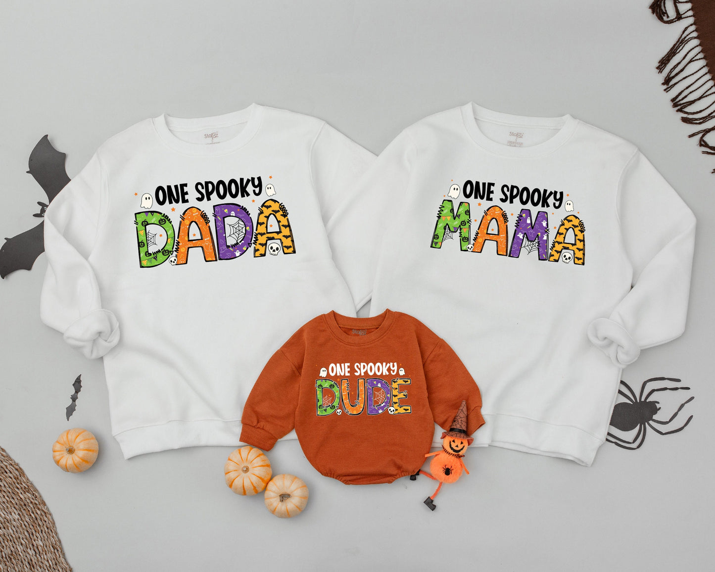 Matching Spooky Family Outfits: Retro Ghost & Mommy and Me Set