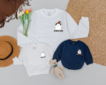 Matching Halloween Ghost Family Shirts: Baby, Mom & Personalized