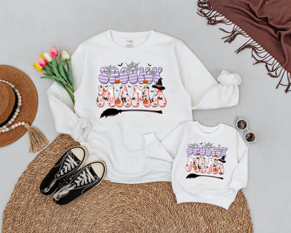 Matching Spooky Sweatshirts: Cute Halloween Outfits for Family