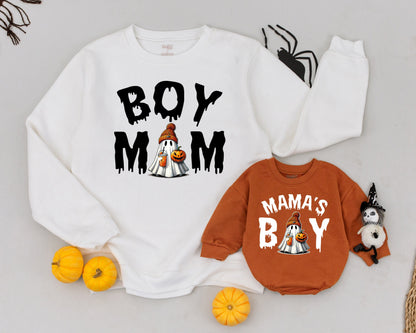 Retro Halloween Mommy & Me Sweaters: Vintage Ghost Family Outfits