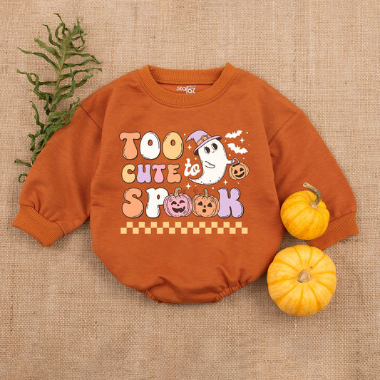 Adorable Ghost Baby Romper - First Halloween Outfit - Infant Bodysuit  