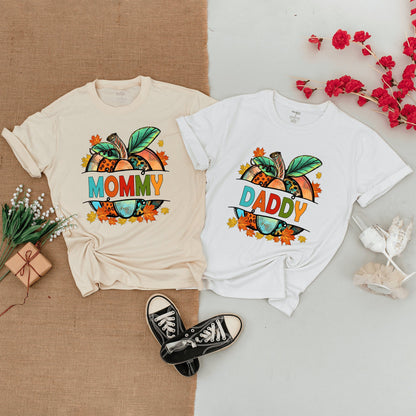 Pumpkin Patch Family Outfits, Retro Thanksgiving Shirts, Mama & Mini