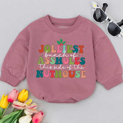 Festive Funny Baby Romper – 1st Xmas Gift, Trendy Christmas Outfit  