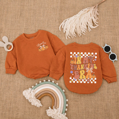 Thankful Era Baby's First Turkey Romper - Perfect Fall Outfit