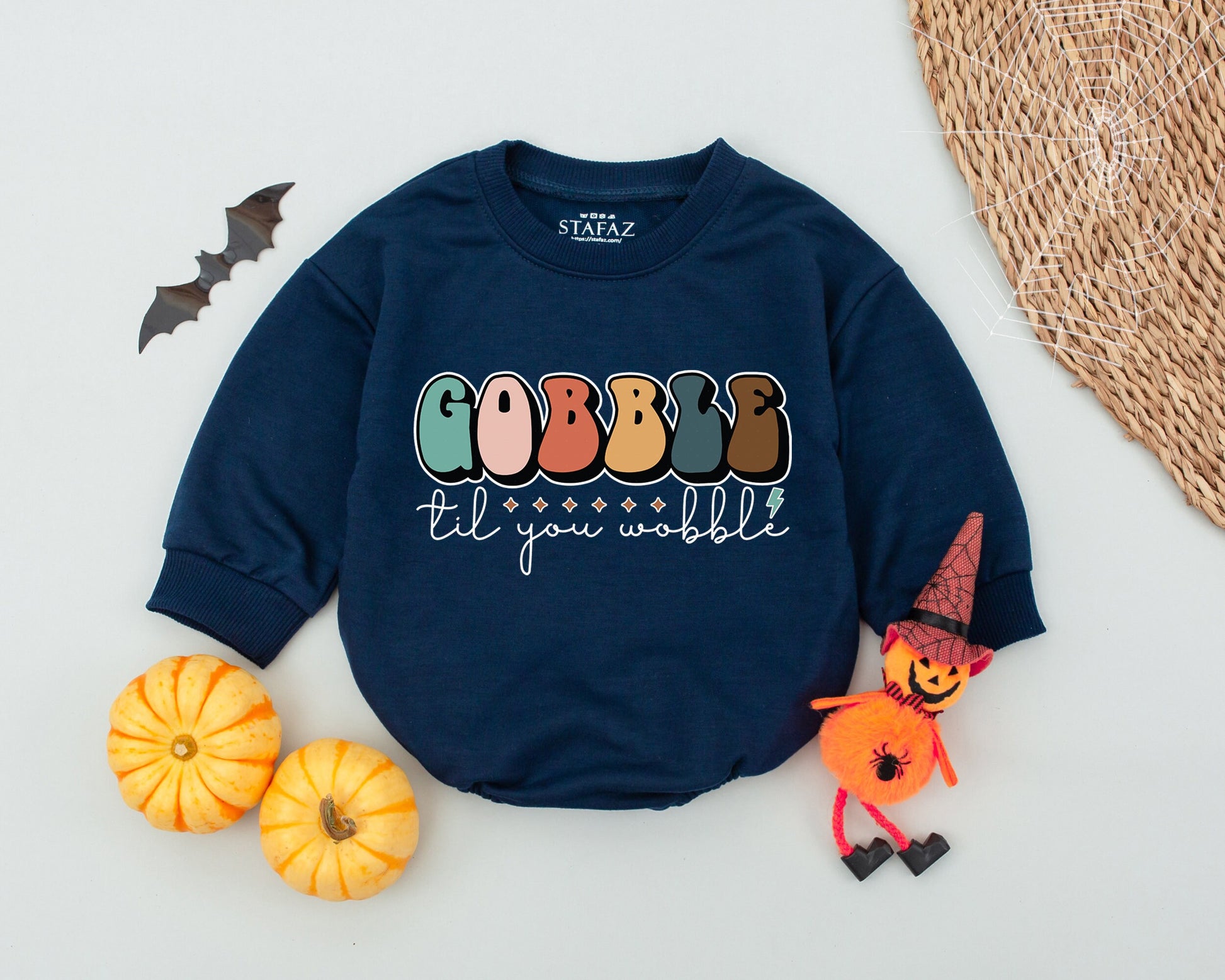 Gobble til You Wobble Baby Romper Vintage Thanksgiving Outfit First Thanksgiving Toddler Clothes Newborn Fall Baby Clothes Unique