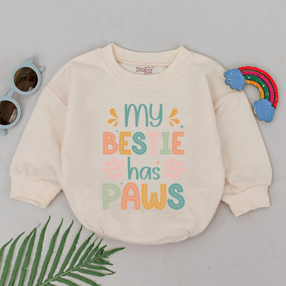 Retro Pet Bestie Baby Romper: Perfect Gift for Pet-Loving Babies