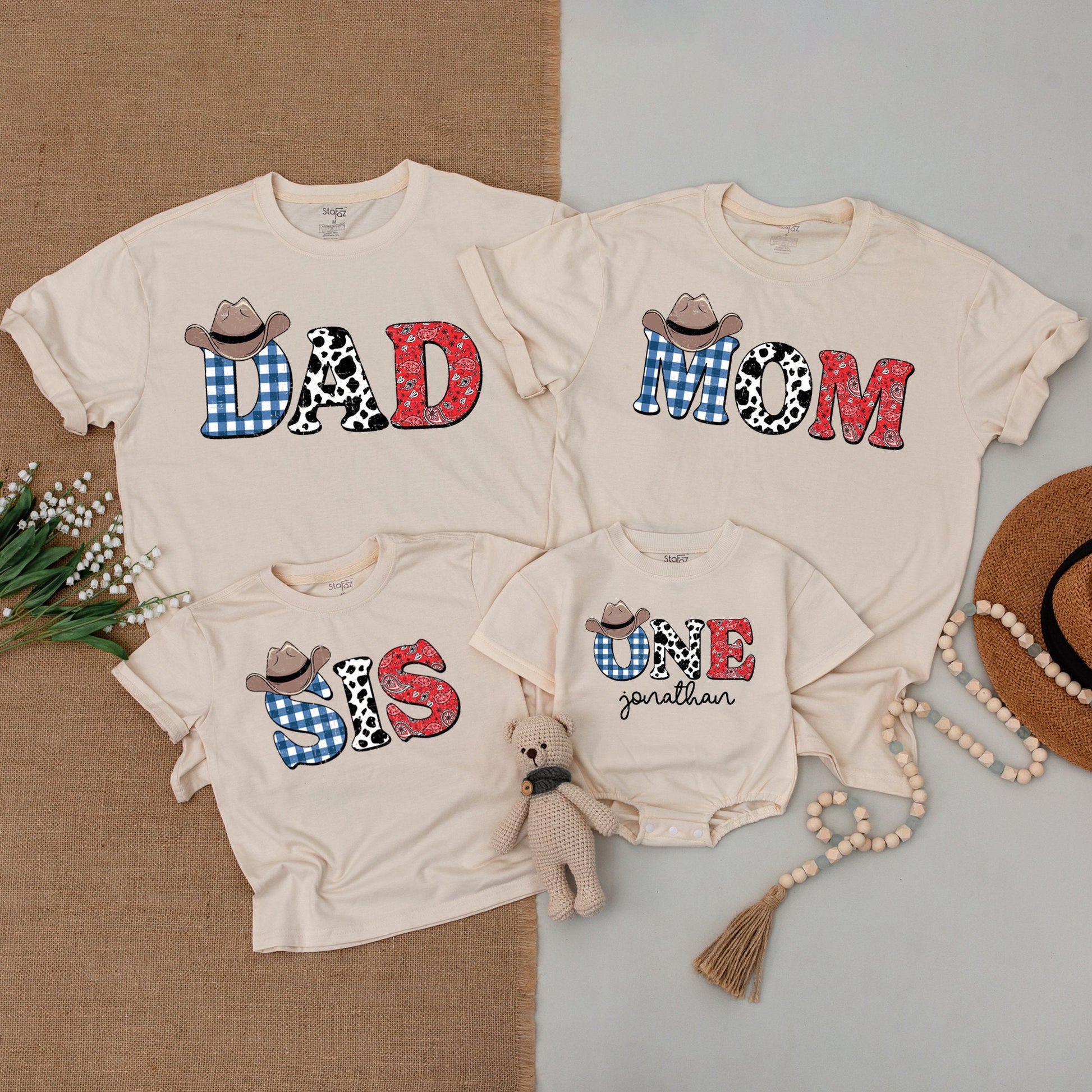 Wild West First Birthday Outfit, Family Shirts, Cowboy Baby Clothes