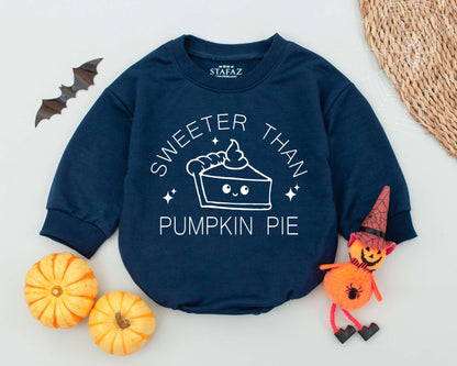 Sweeter Than Pumpkin Pie Baby Halloween Romper & Toddler Outfit