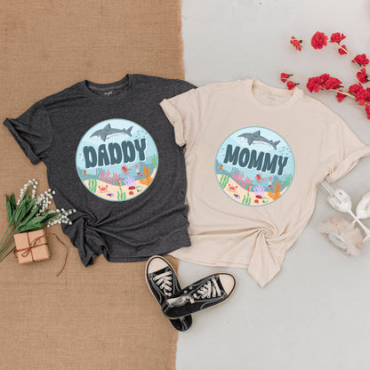 Ocean-Themed Family Shirts & 1st Birthday Romper, Custom Name