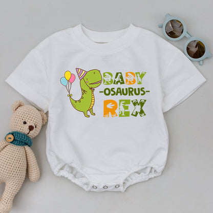 Custom Matching Family Dinosaur Birthday Shirts with Fun Cartoon T-Rex Design for Mom Dad Baby Kids Toddler Party Outfit
