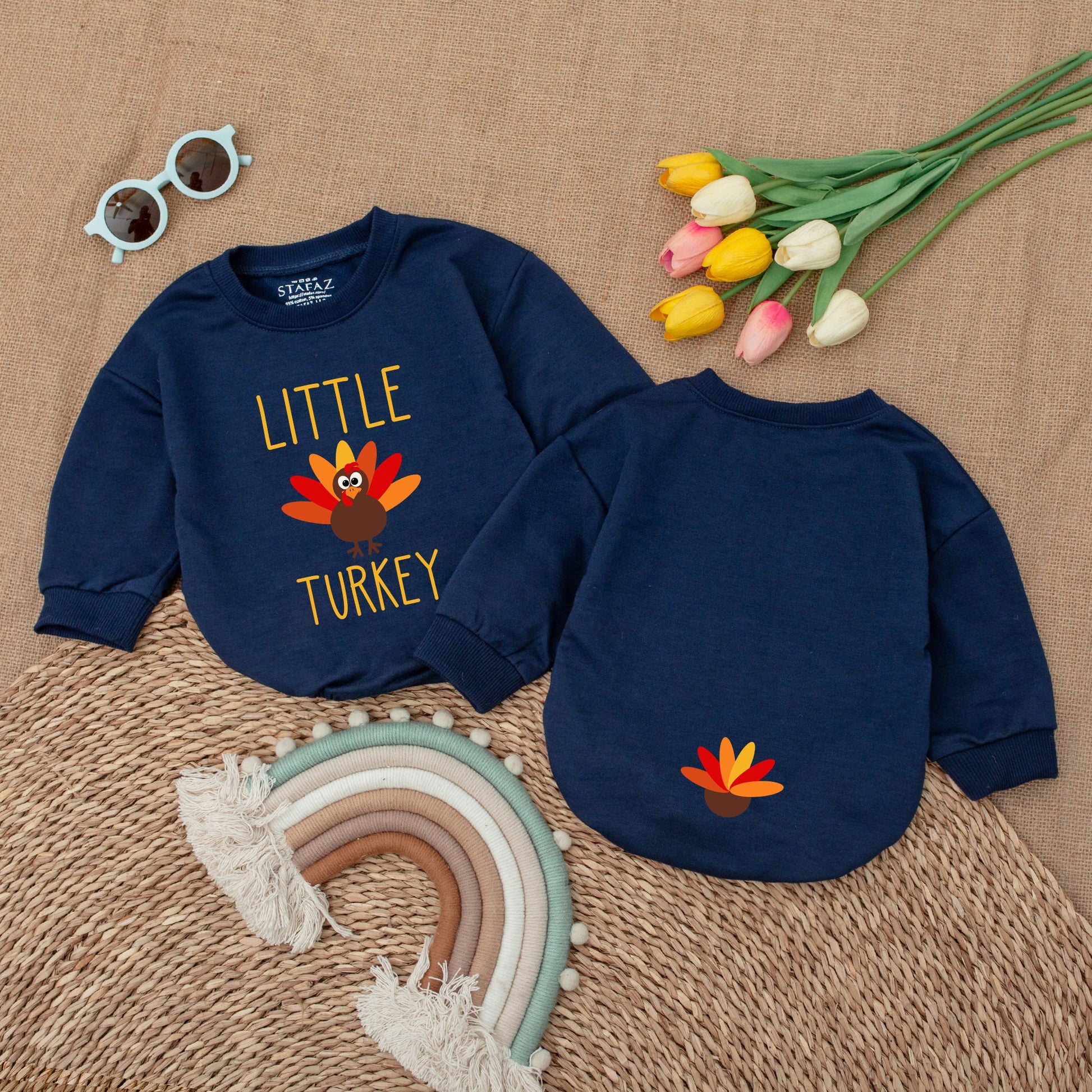 Little Turkey Thanksgiving Romper, Baby's First Thanksgiving Outfit, Cute Fall Baby Clothes, Infant Bodysuit, Playful Holiday Gift 132chars
