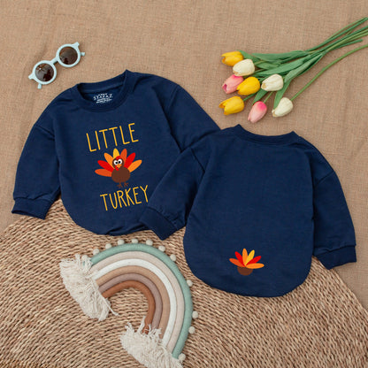 Little Turkey Thanksgiving Romper, Baby's First Thanksgiving Outfit, Cute Fall Baby Clothes, Infant Bodysuit, Playful Holiday Gift 132chars