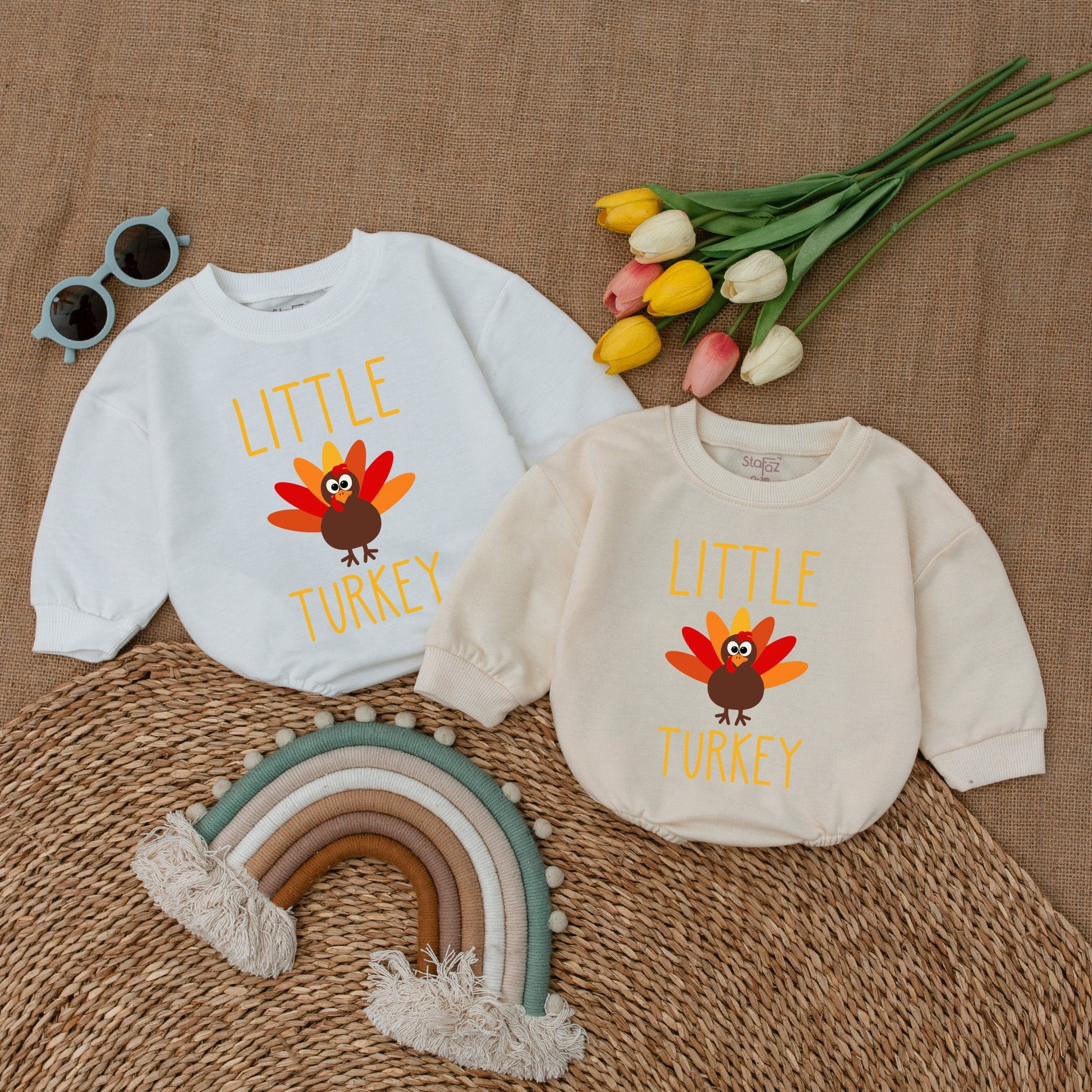 Little Turkey Thanksgiving Romper, Baby's First Thanksgiving Outfit, Cute Fall Baby Clothes, Infant Bodysuit, Playful Holiday Gift 132chars