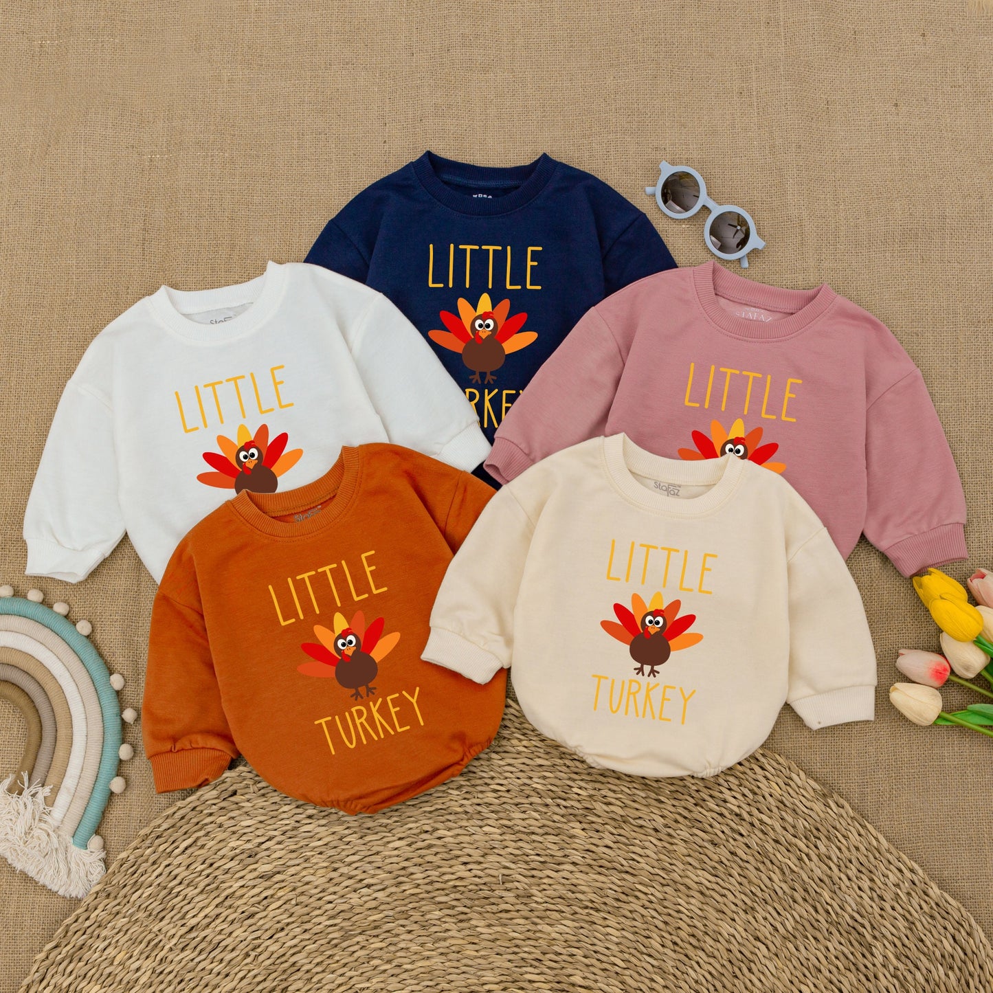Little Turkey Thanksgiving Romper, Baby's First Thanksgiving Outfit, Cute Fall Baby Clothes, Infant Bodysuit, Playful Holiday Gift 132chars