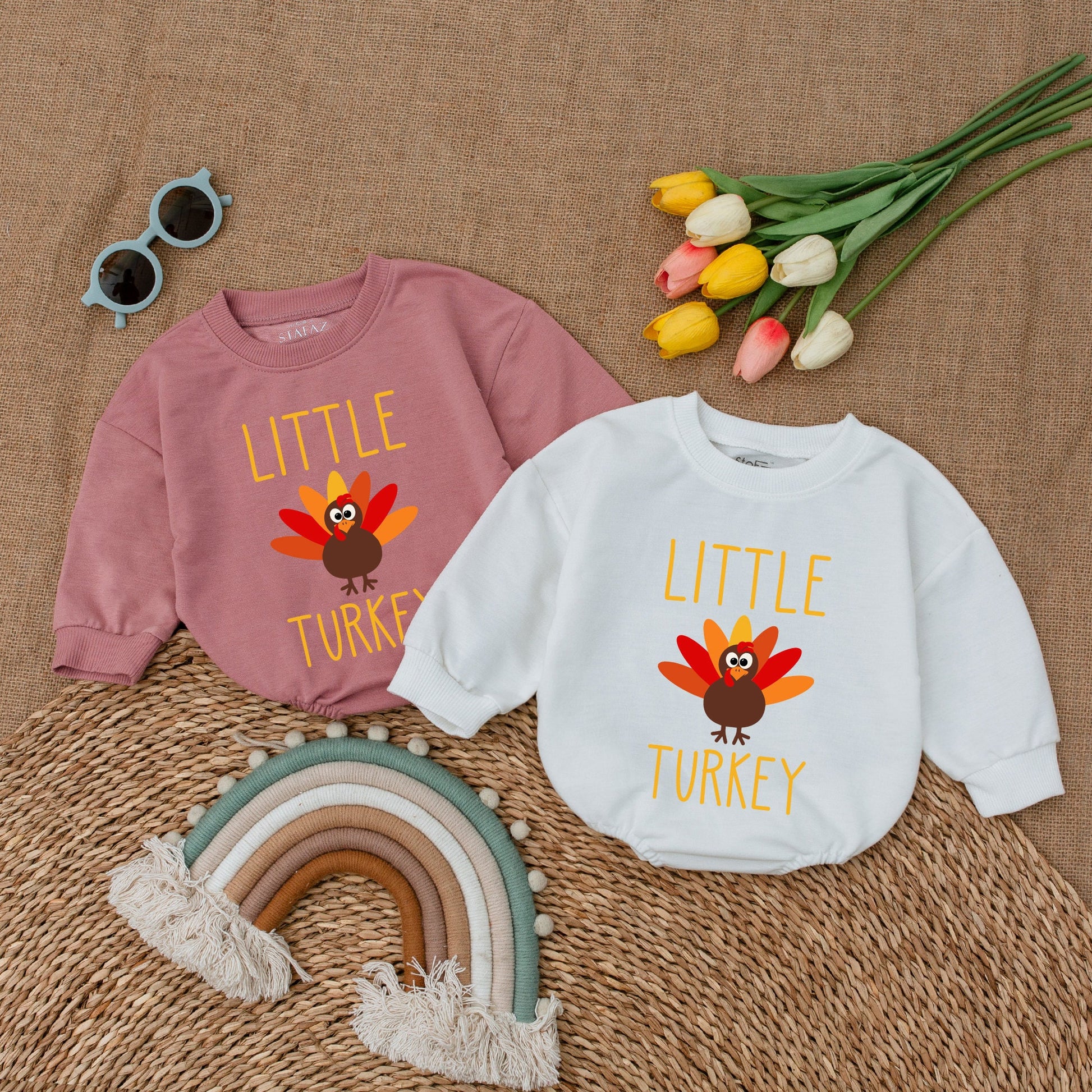 Little Turkey Thanksgiving Romper, Baby's First Thanksgiving Outfit, Cute Fall Baby Clothes, Infant Bodysuit, Playful Holiday Gift 132chars