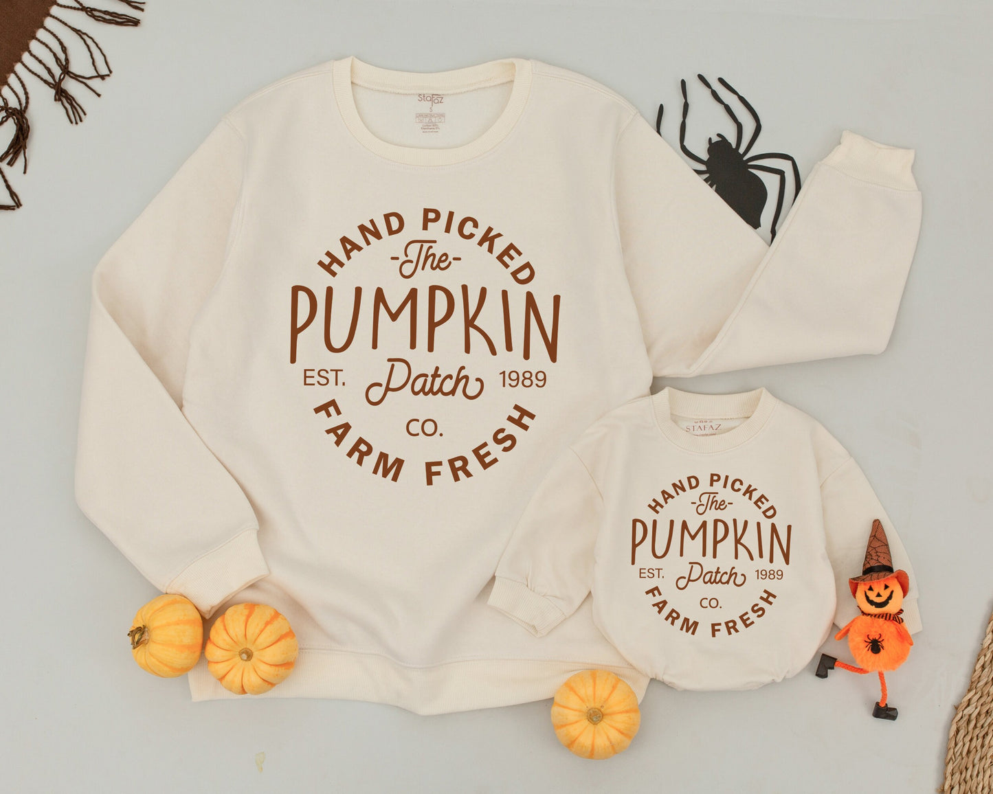 Matching Pumpkin Patch Sweatshirts for Family - Fall/Halloween Style