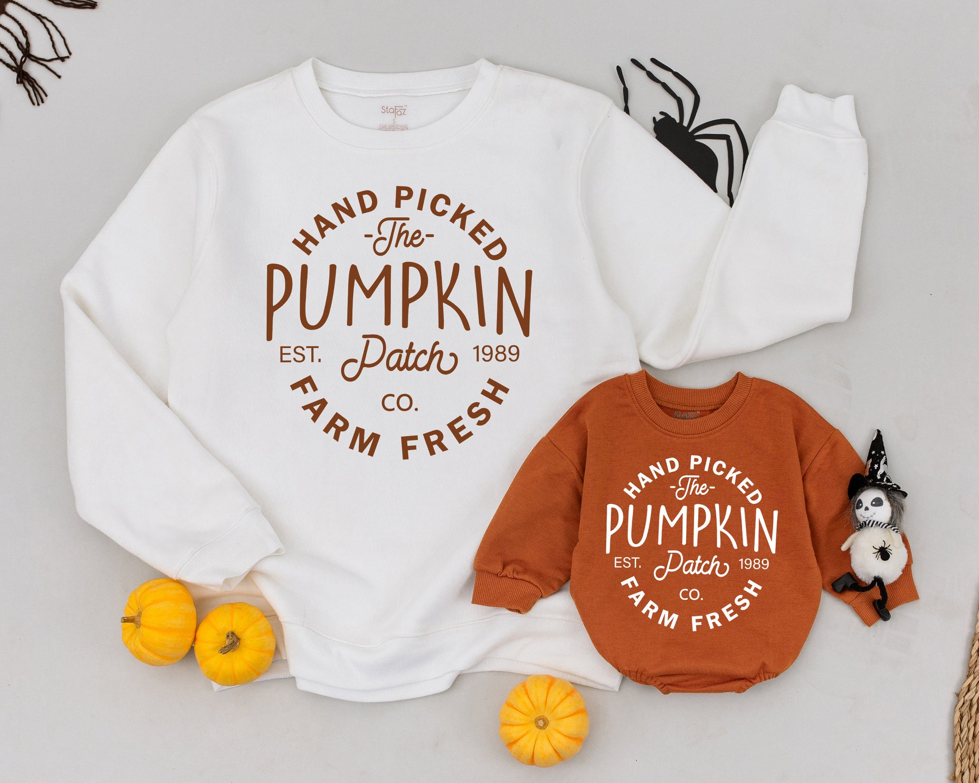 Matching Pumpkin Patch Sweatshirts for Family - Fall/Halloween Style