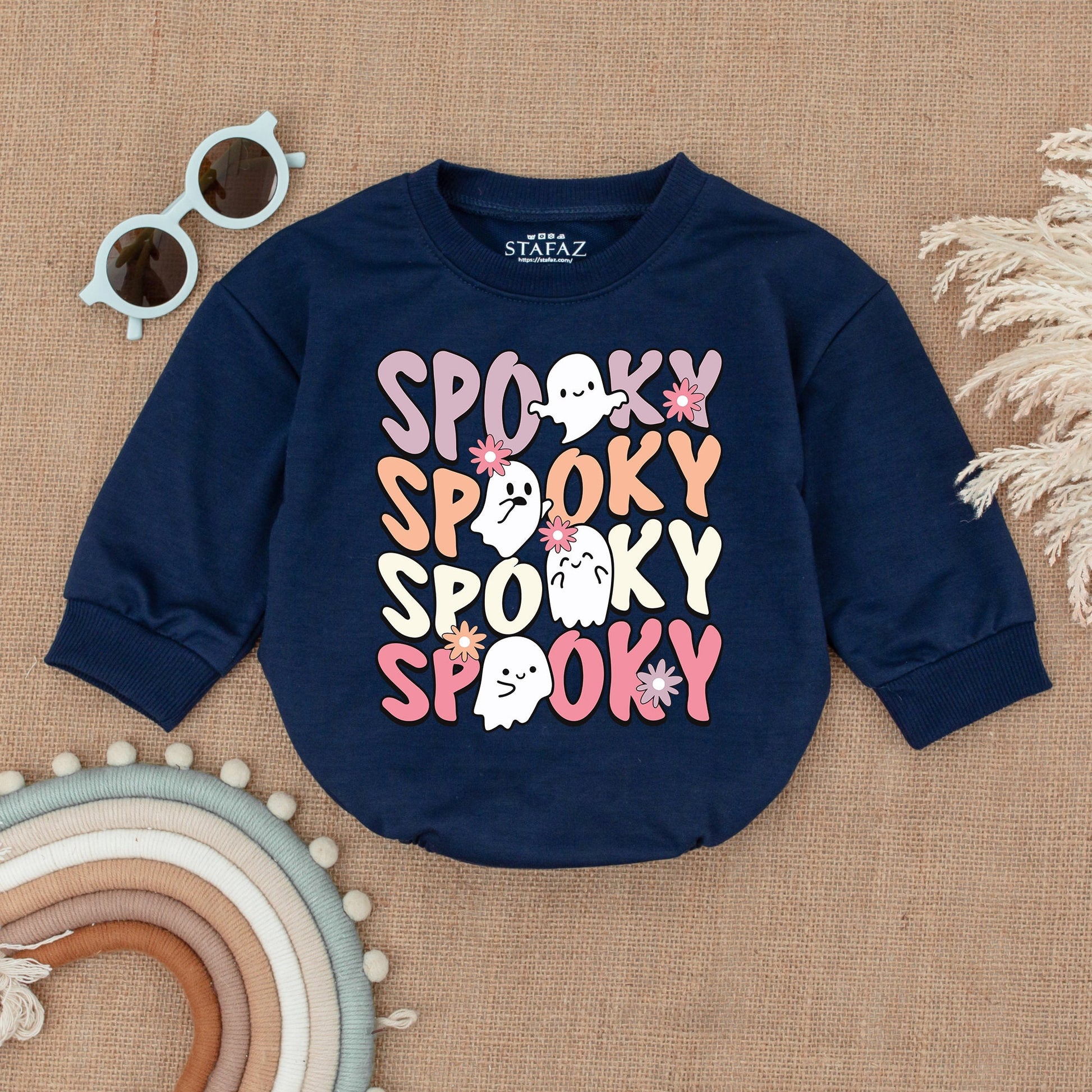 Spooky Girl Halloween Bubble Romper Bodysuit Baby Clothes Spooky Era Baby Shower Gift Pumpkin Costume Soft Fall Outfit Newborn Girl