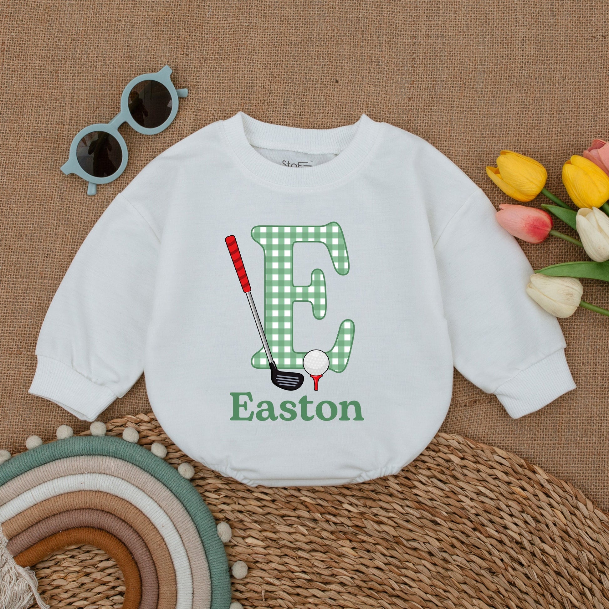 Personalized Golf Romper Gift for Babies, Father-Son Matching Outfit