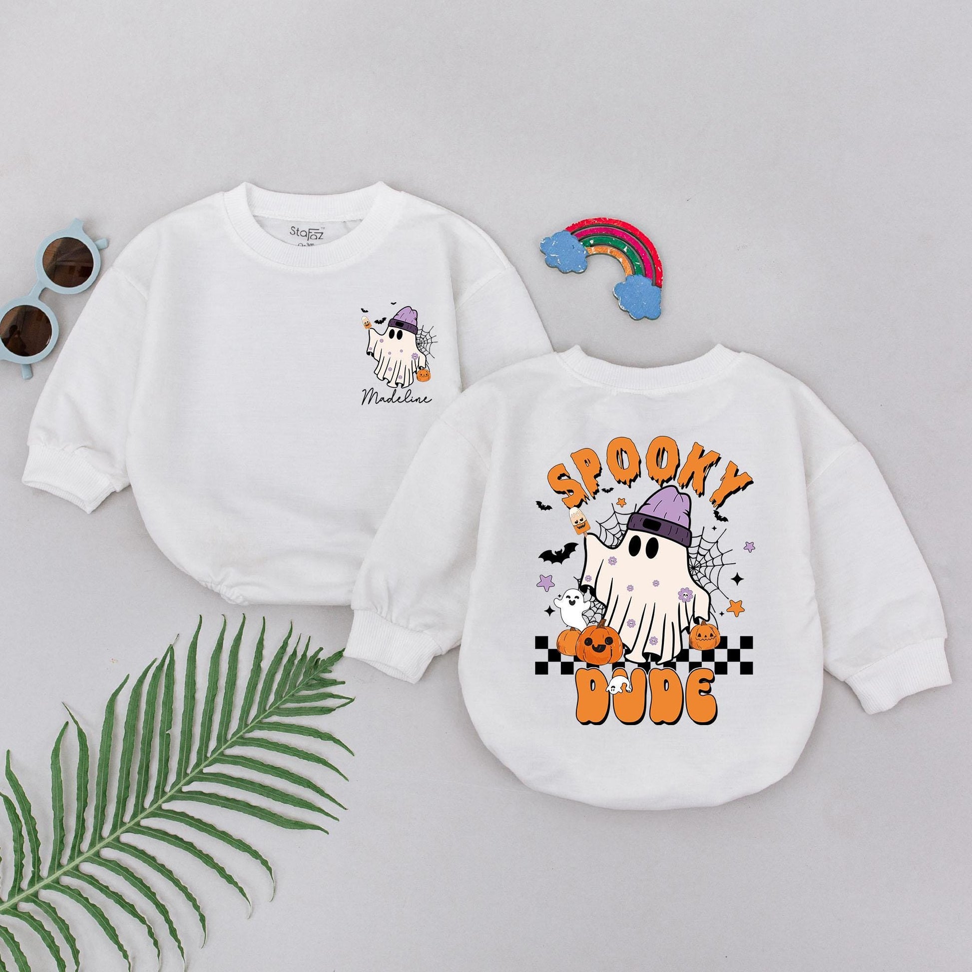 Spooky Dude Romper: First Birthday & Baby Shower Halloween Gift