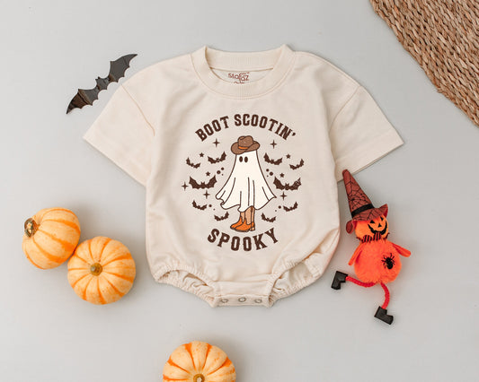 Spooky Cowboy Baby Romper: Halloween Western Outfit & Costume