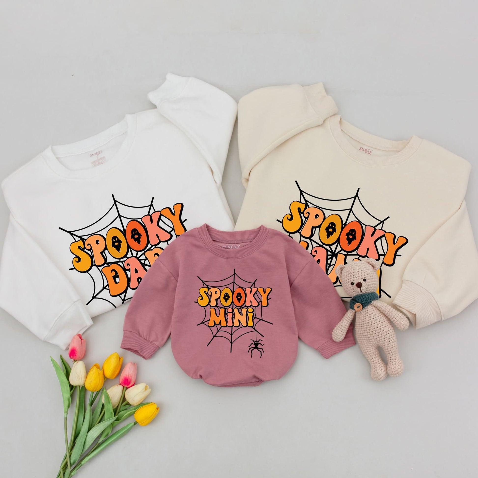 Halloween Family Matching Outfits: Cute Sweaters & Shirts Set