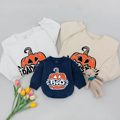 Matching Pumpkin Halloween Sweatshirts, Family Outfits for All Ages  