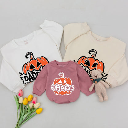 Matching Pumpkin Halloween Sweatshirts, Family Outfits for All Ages  