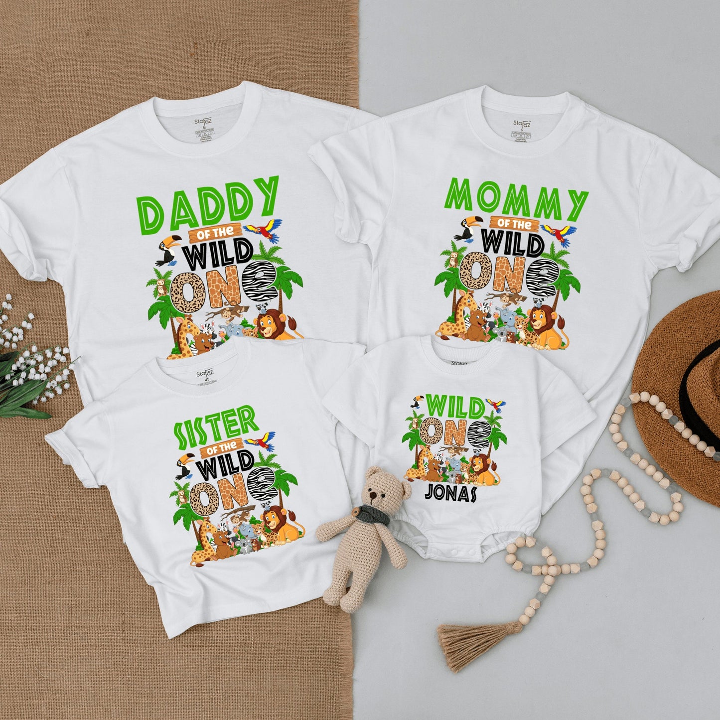 Safari Birthday Family Tees, Wild One Outfit, Jungle Party Shirts