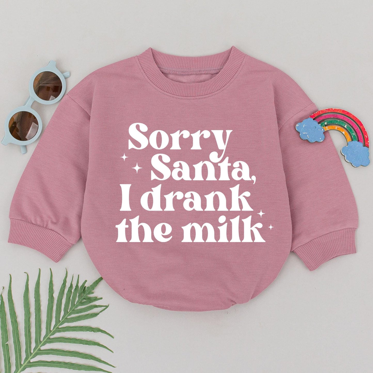 First Christmas Baby Romper, Santa Milk Romper, Xmas Baby Outfit 