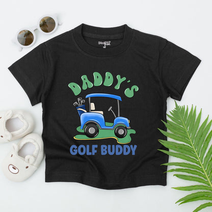 Daddy's Golf Buddy Baby Boy T-Shirt Outfit - Green & Blue Golf Cart Design Newborn Gift, Baby Shower, Coming Home