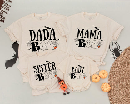 Matching Boo Family Shirts: Daddy, Mommy, Baby Halloween Outfit