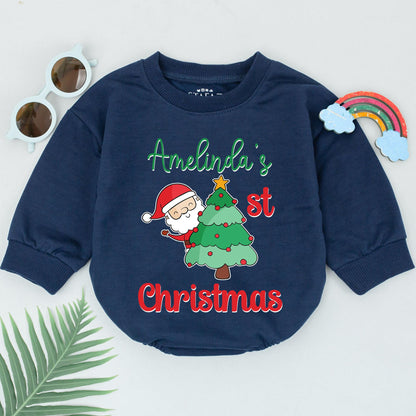 Custom Name Baby Romper - 1st Christmas & Newborn Gift Outfit