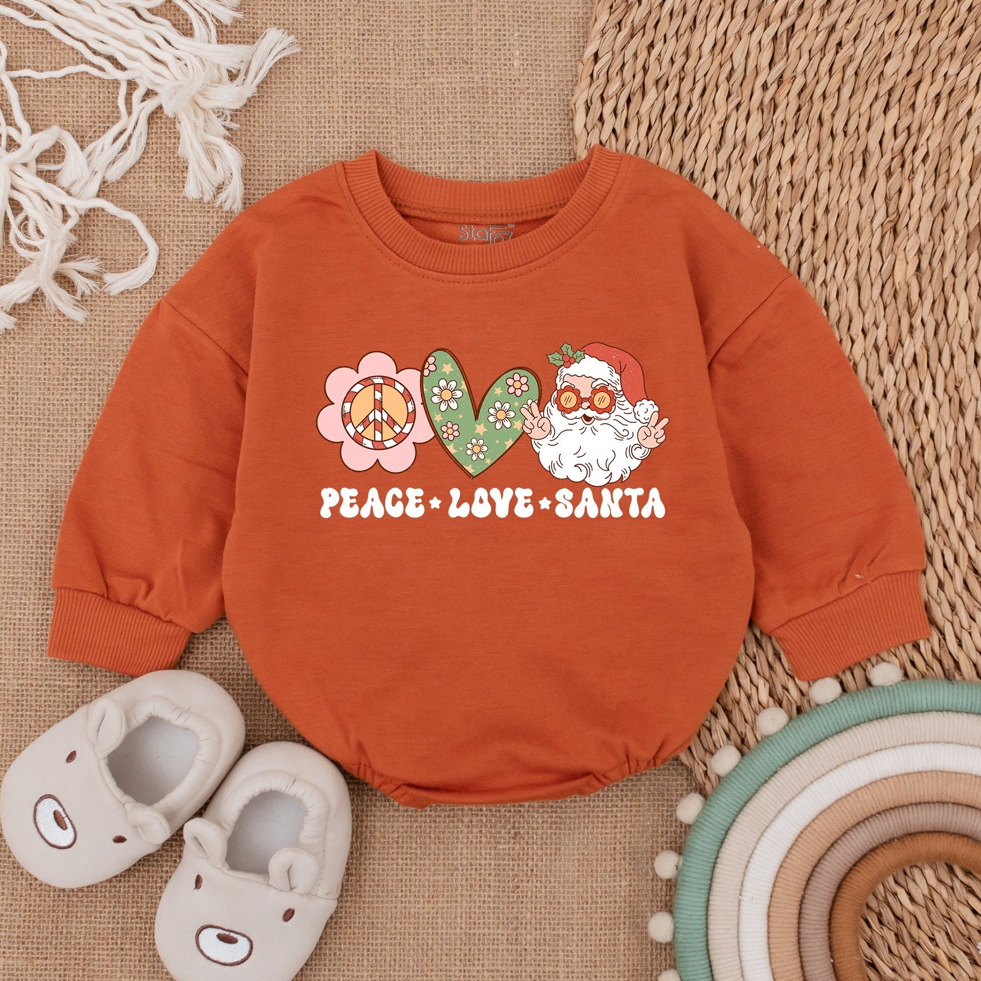 Festive Baby Christmas Romper – Cozy Long Sleeve First Holiday Outfit 
