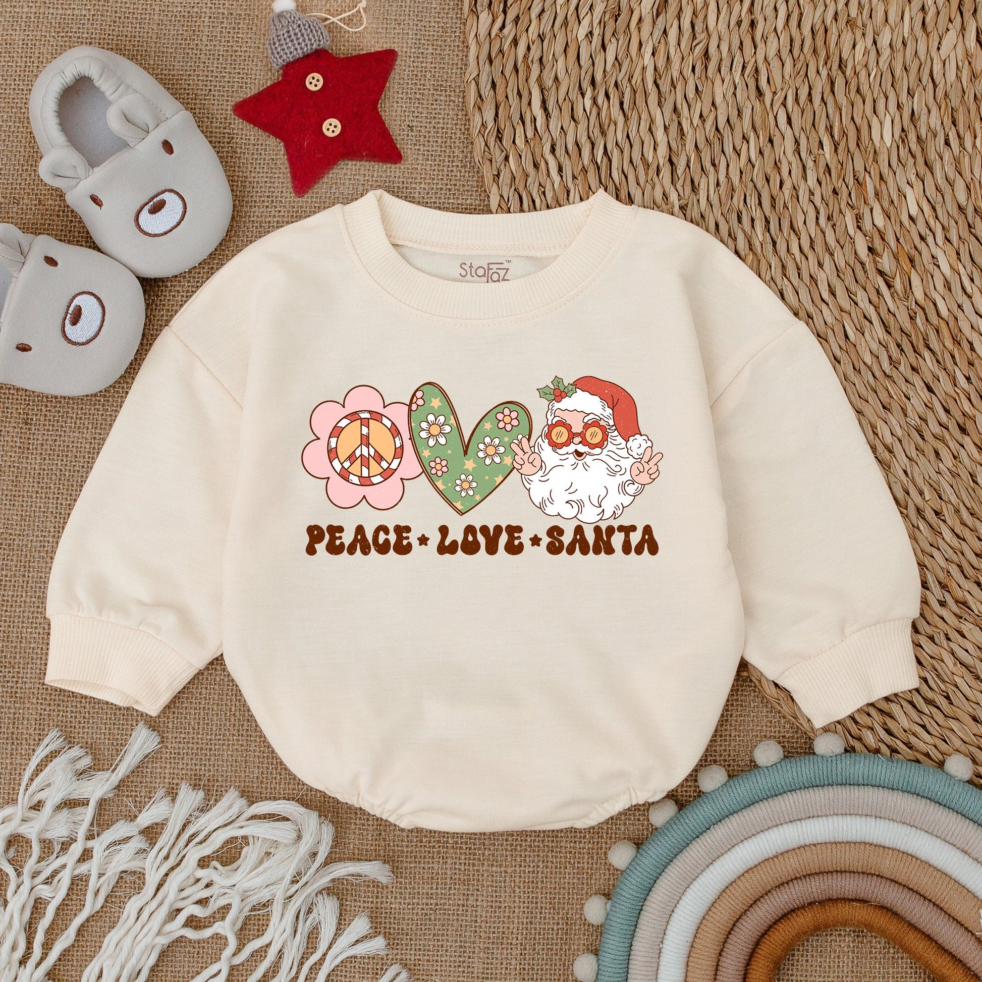 Festive Baby Christmas Romper – Cozy Long Sleeve First Holiday Outfit 