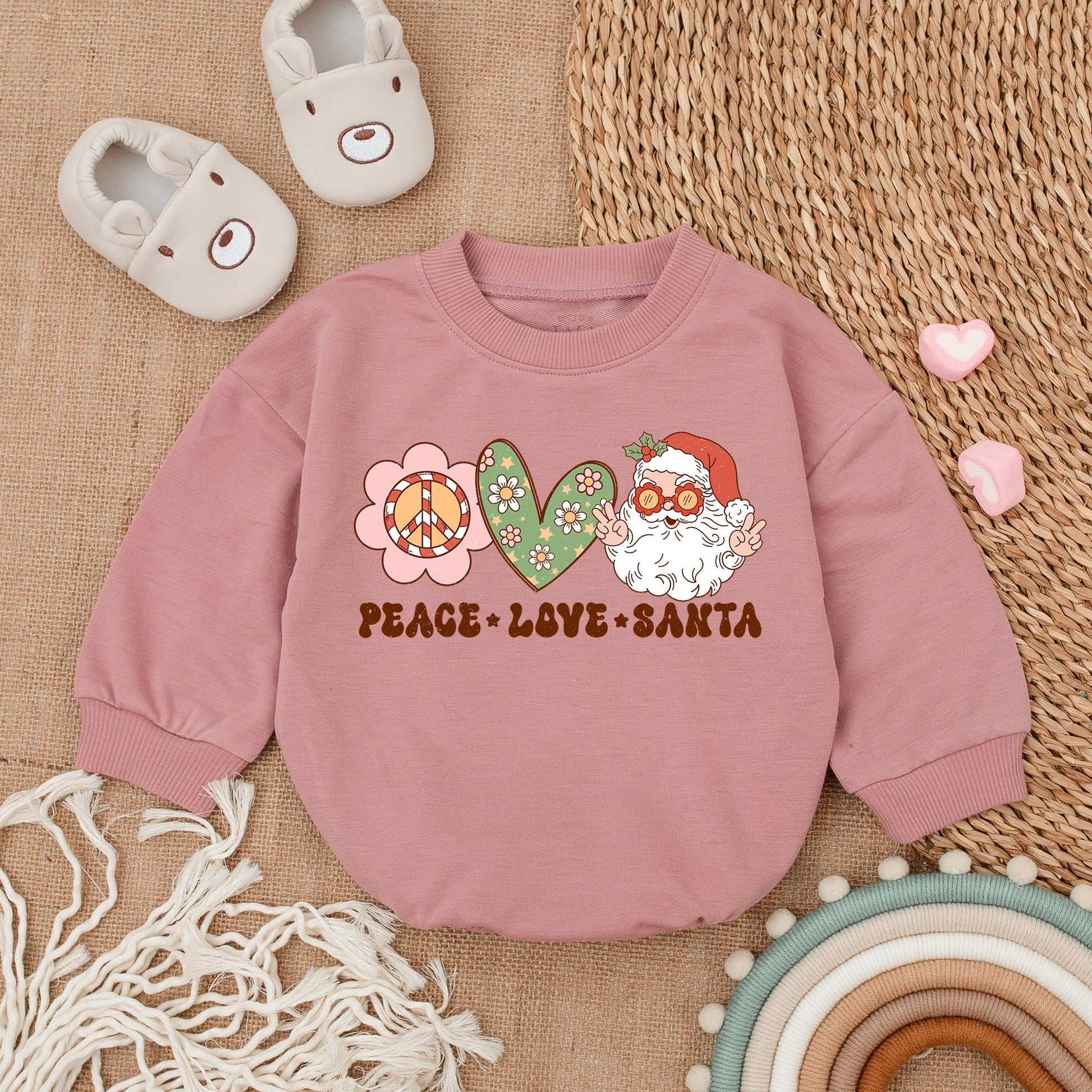 Festive Baby Christmas Romper – Cozy Long Sleeve First Holiday Outfit 